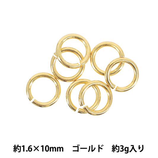 手芸金具 『丸カン 約1.6×10mm ゴールド 約3g入り』