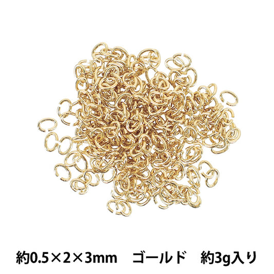 手芸金具 『Cカン 約0.5×2×3mm ゴールド 約3g入り』