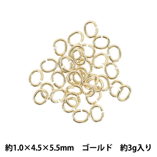 手芸金具 『Cカン 約1.0×4.5×5.5mm ゴールド 約3g入り』