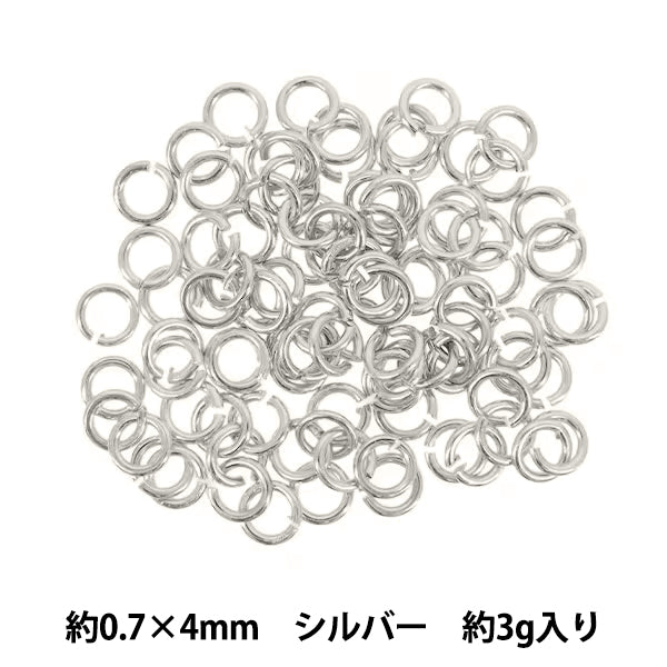 手芸金具 『丸カン 約0.7×4mm シルバー 約3g入り』