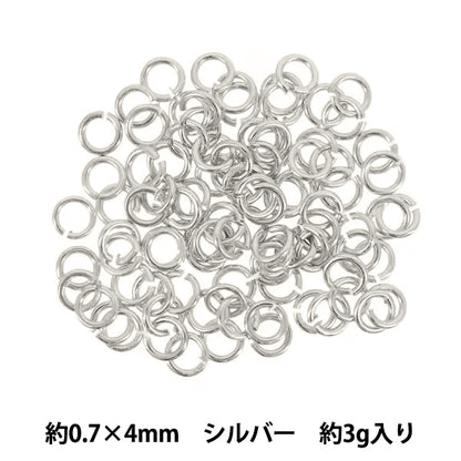 手芸金具 『丸カン 約0.7×4mm シルバー 約3g入り』