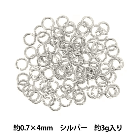 手芸金具 『丸カン 約0.7×4mm シルバー 約3g入り』