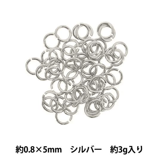 手芸金具 『丸カン 約0.8×5mm シルバー 約3g入り』