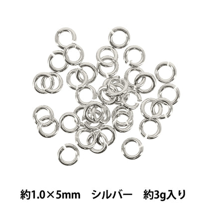 手芸金具 『丸カン 約1.0×5mm シルバー 約3g入り』