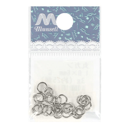 手芸金具 『丸カン 約1.0×6mm シルバー 約3g入り』