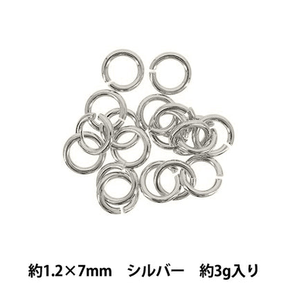 手芸金具 『丸カン 約1.2×7mm シルバー 約3g入り』