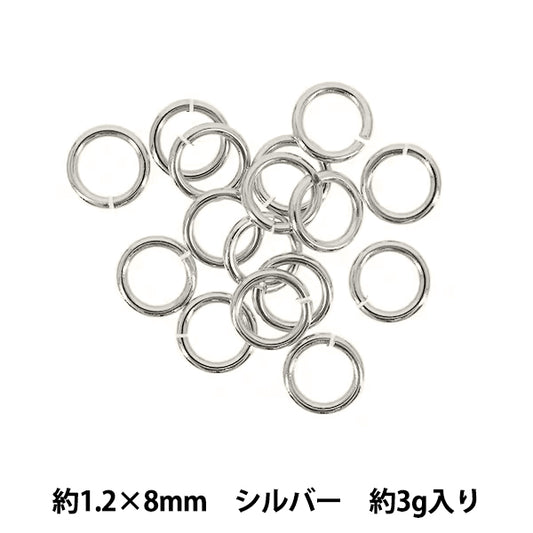 手芸金具 『丸カン 約1.2×8mm シルバー 約3g入り』