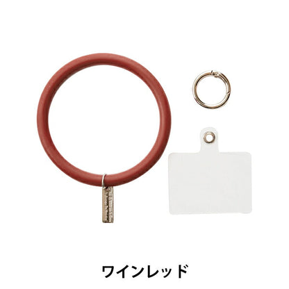 Handicraft material "Smartphone Silk Connling Strap Wine Red 10-3585"