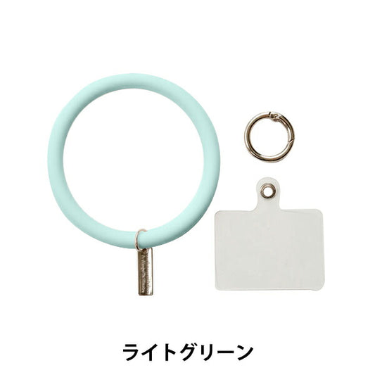 مواد يدوية "حزام حلقة سيليكون للهاتف الذكي أخضر فاتح 10-3587"