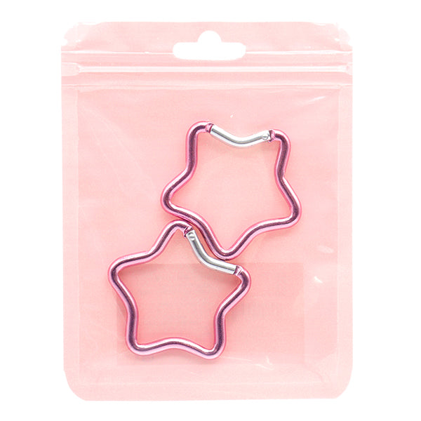 手芸金具 『カラビナ スター 2個入り ピンク OSH-01』 KIYOHARA 清原