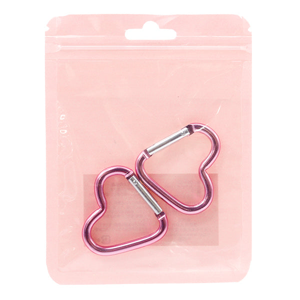 手芸金具 『カラビナ ハート 2個入り ピンク OSH-02』 KIYOHARA 清原