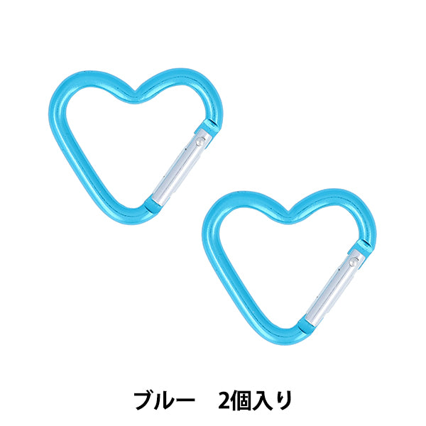 Кронштейн из ручной работы "2 Carabiner Hearts Blue OSH-02" KIYOHARA