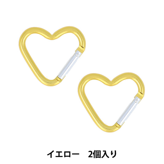 Handicraft bracket "Yellow OSH-02 with 2 carabiner hearts" KIYOHARA