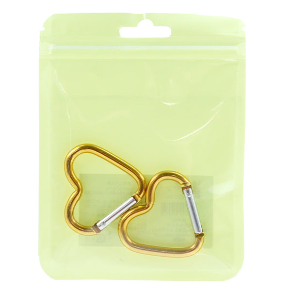 Handicraft bracket "Yellow OSH-02 with 2 carabiner hearts" KIYOHARA