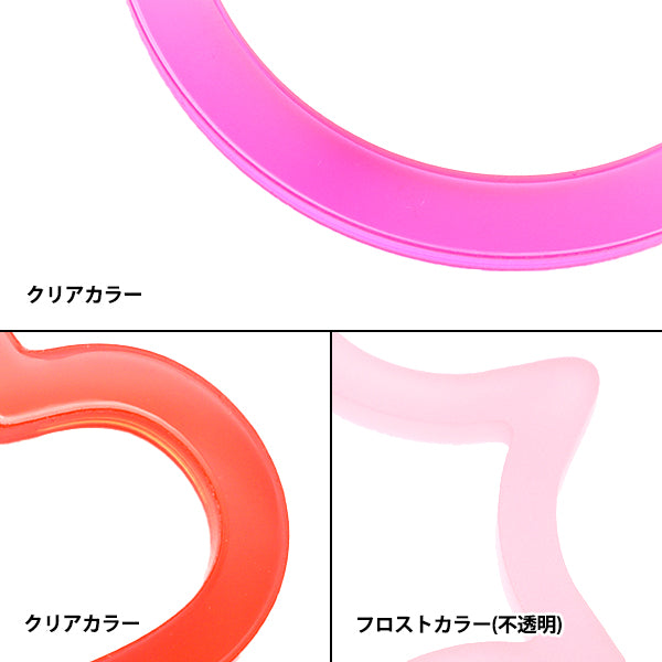 手芸金具 『アクリルカラビナ 3個セット ピンク AC3-PK』