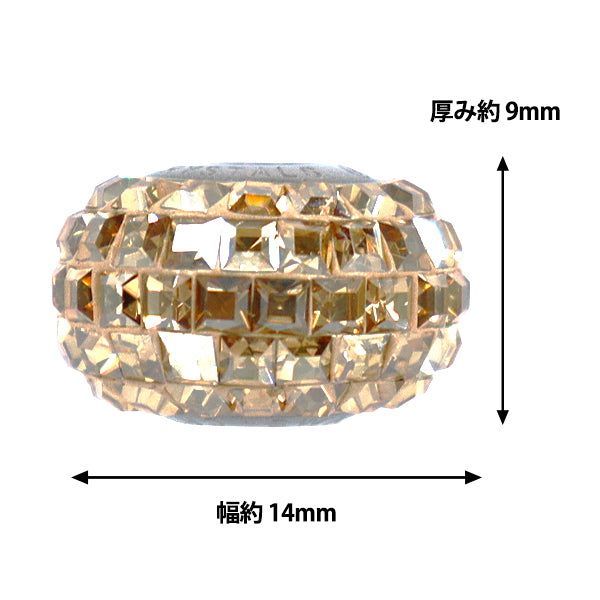 액세서리 재료 "Be Charmed"구슬 1개 크리스탈 골든 섀도우 #80201"