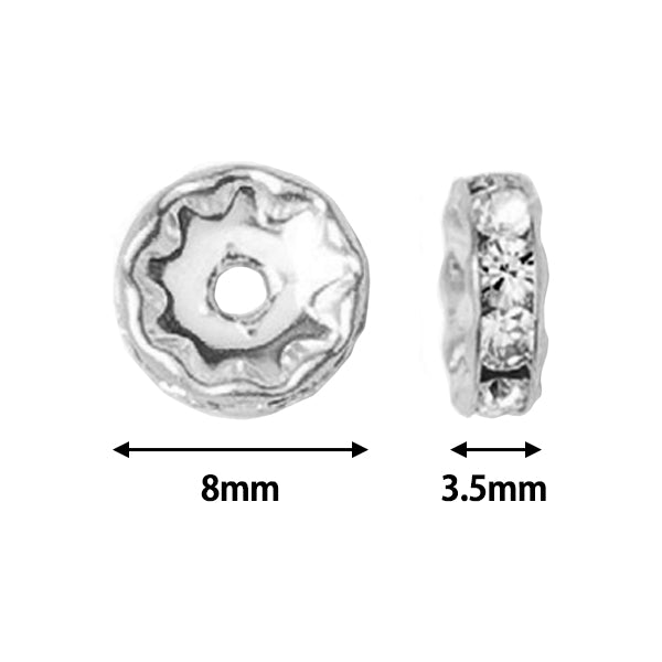 Accessories material "Presiosa flat Rondel 083R Aquamarine x Gold 8mm 5 tablets"