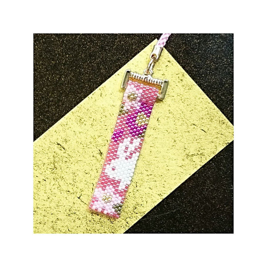 Perlenキット "Viel Glück/Nishijin Muster Netsuke Blumenkaninchen PB-26“ HOBBIX Kyoto/Nishijin Hobbix