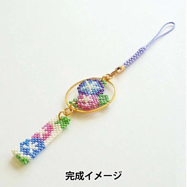 Omochabako Kit プゥーのおつかい ビーズキット ビーズキット 『京・風鈴柄根付け 朝顔 PB-288』 HOBBIX 京都・西陣