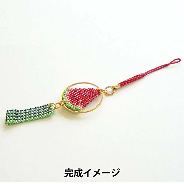 ビーズキット 『京・風鈴柄根付け スイカ PB-290』 HOBBIX 京都・西陣 ホビックス