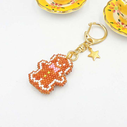 BeadsKit "Icing Cookie-style Keychain Gingerman PB-300" HOBBIX Kyoto / Nishijin Hobix