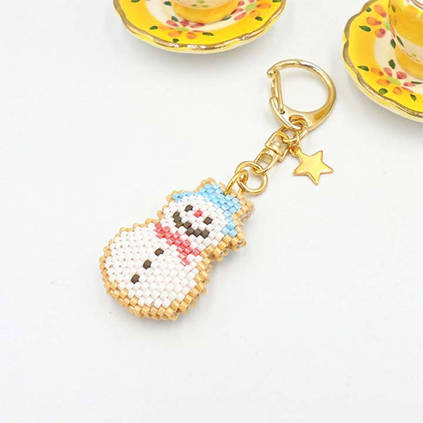 Beadskit "Icing Cookie Keychain Snowman PB-301" Hobbix Kyoto / Nishijin Hobix