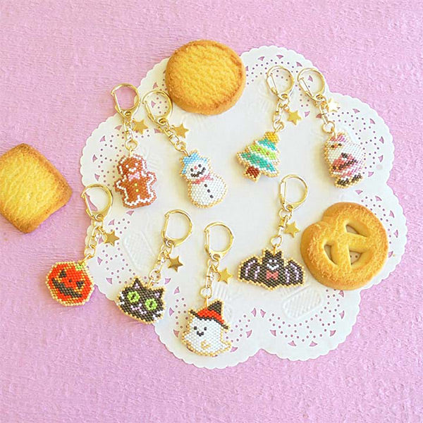 BeadsKit "Icing Cookie-style Keychain Snowman PB-301" Hobbix Kyoto / Nishijin Hobix