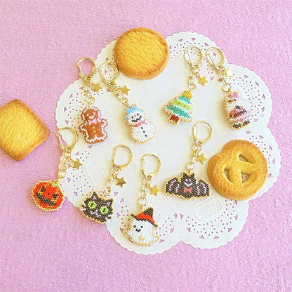 Beadskit "Icing Cookie Keychain Snowman PB-301" Hobbix Kyoto / Nishijin Hobix