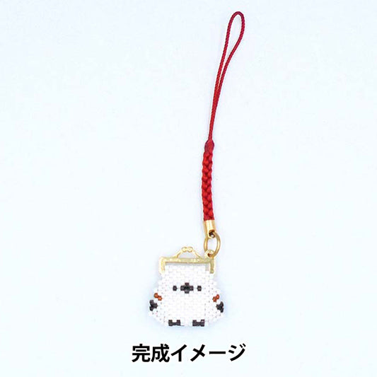 ビーズキット 『京・小鳥のがまぐち根付け シマエナガ PB-304』 HOBBIX 京都・西陣 ホビックス