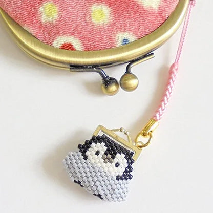 PerlenKit "Kyoto Little Birds Maguchi Netsuke Penguin PB-342" Hobbix Kyoto Nishijin Hobbix