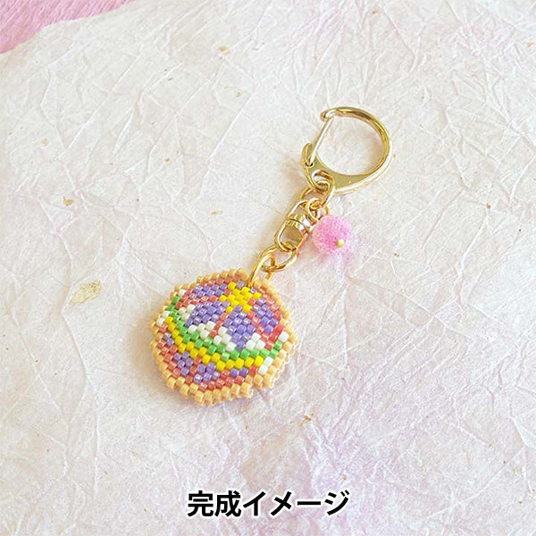 ビーズキット 『アイシングクッキー風ひな祭りキーホルダー てまり PB