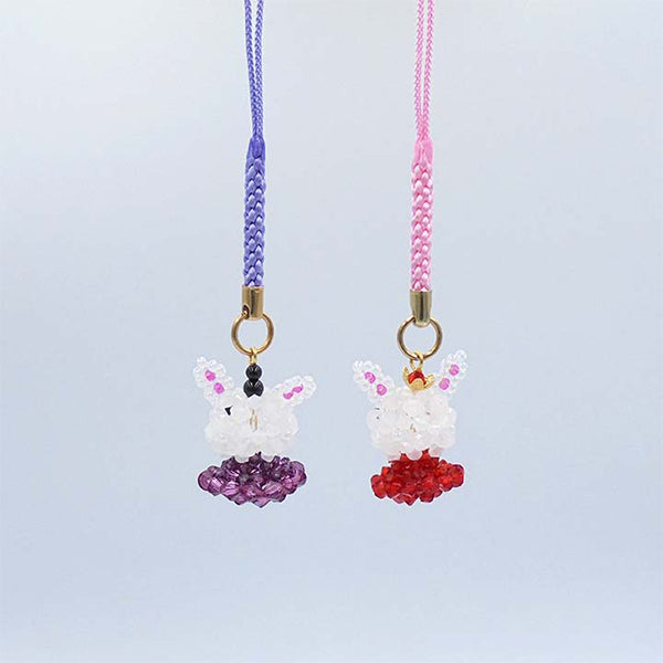 ビーズキット 『白うさぎのひな根付け BK-127』 HOBBIX 京都・西陣 ホビックス