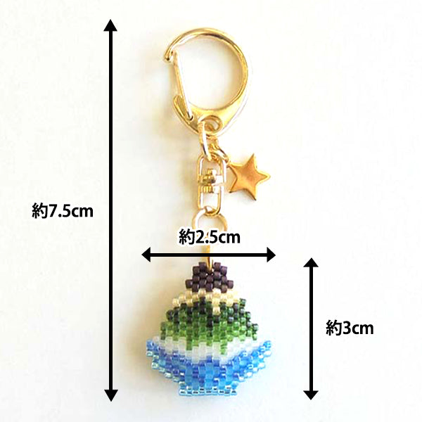 CuentasKit "Kyo / Retro Cafe Keychain afeitado Ice Uji Time PB-322" Hobbix Kyoto / Nishijin Hobix