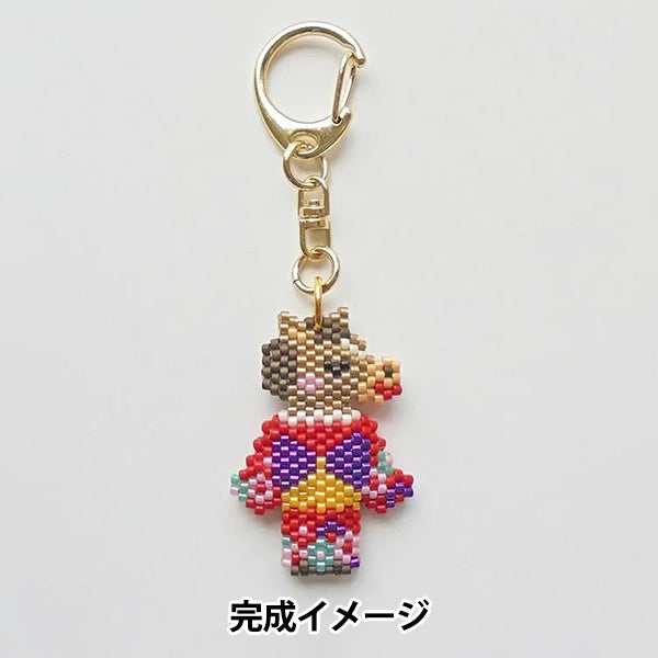 ビーズキット 『京・動物ことわざキーホルダー 馬子にも衣装 PB-354』 HOBBIX 京都・西陣 ホビックス