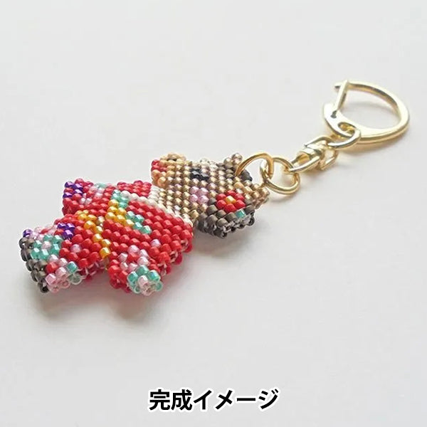 ビーズキット 『京・動物ことわざキーホルダー 馬子にも衣装 PB-354』 HOBBIX 京都・西陣 ホビックス
