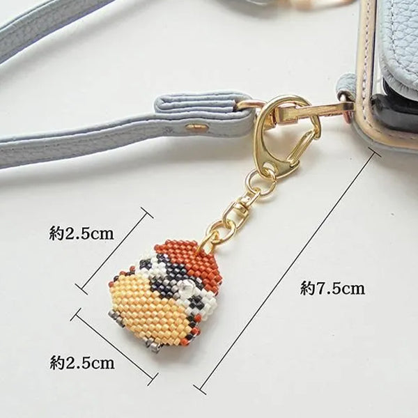 ビーズキット 『京・動物ことわざキーホルダー スズメの涙 PB-355』 HOBBIX 京都・西陣 ホビックス