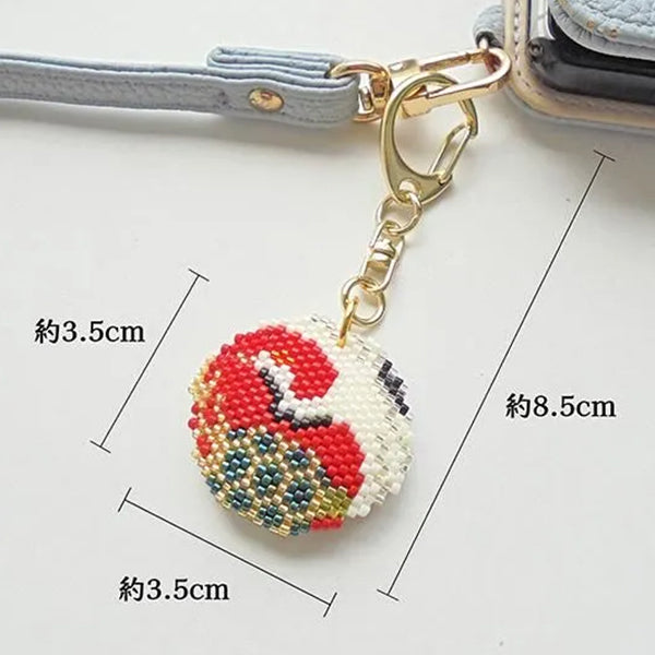 ビーズキット 『京・動物ことわざキーホルダー 鶴は千年亀は万年 PB-356』 HOBBIX 京都・西陣 ホビックス