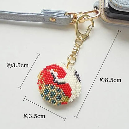 ビーズキット 『京・動物ことわざキーホルダー 鶴は千年亀は万年 PB-356』 HOBBIX 京都・西陣 ホビックス