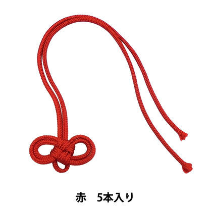 手芸パーツ 『二重叶結び房 5本入り 赤』 HOBBIX 京都・西陣 ホビックス