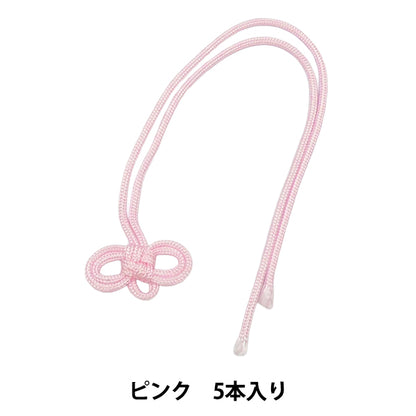 手芸パーツ 『二重叶結び房 5本入り ピンク』 HOBBIX 京都・西陣 ホビックス