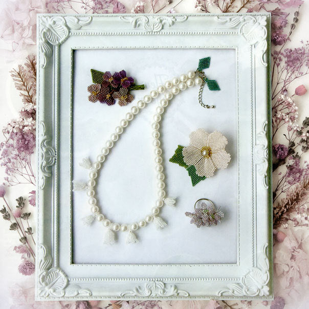 ビーズキット 『フルールビジュ Muguet (すずらん) ネックレス 1
