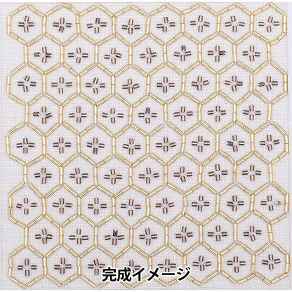 ビーズキット 『ビーズ刺し子キット 十字亀甲 BS-K6』 TOHO BEADS トーホービーズ