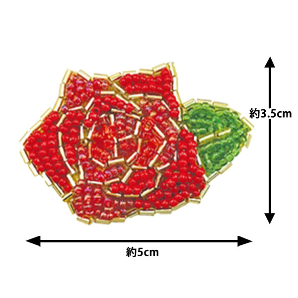 BeadsKit "and t kit labo flower embroidery brooch rose atkl-2" TOHO BEADS