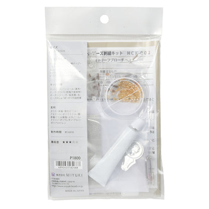 PerlineKit "Auto CouturePerlineKit ricamo bianco foglia brouch hck-002" Miyuki Miyuki