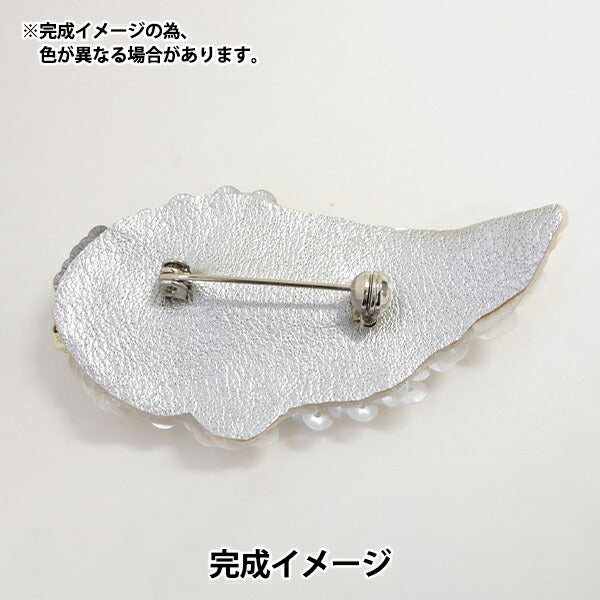 PerlineKit "Auto CouturePerlineKit ricamo bianco foglia brouch hck-002" Miyuki Miyuki