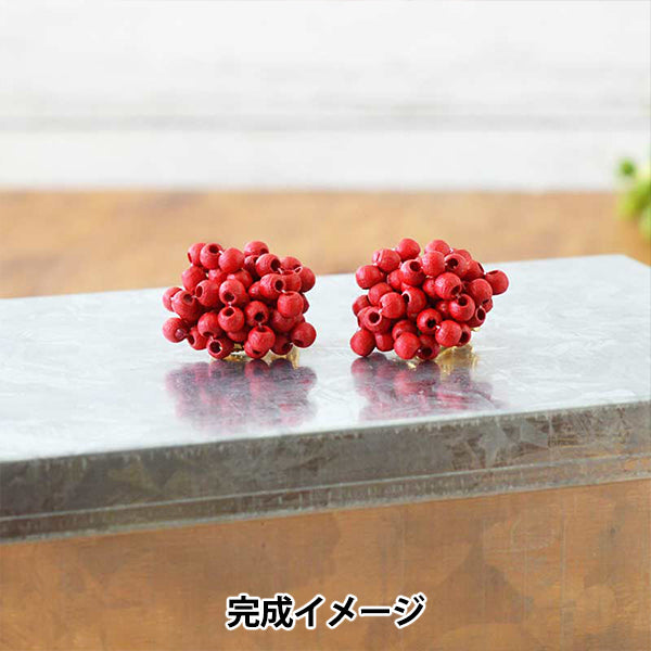 구슬키트 "Mokumoku Earring Red HCA21 // 12"Miyuki Miyuki