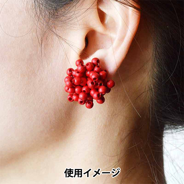 구슬키트 "Mokumoku Earring Red HCA21 // 12"Miyuki Miyuki