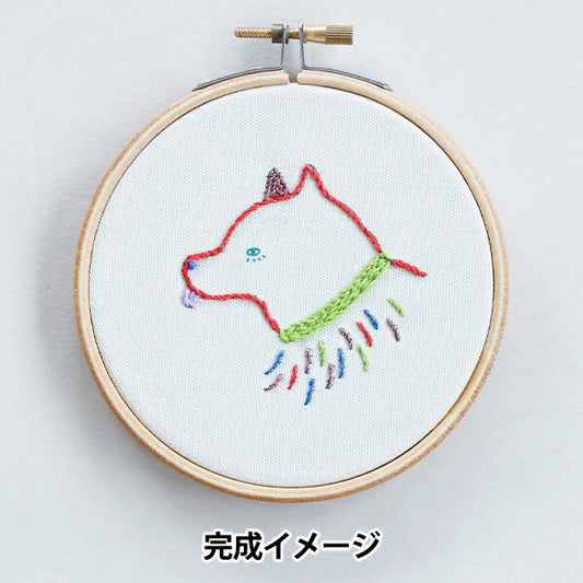 Embroidery kit "NUIE embroidery kit zoo? Inunu HCA25 // 11" Miyuki Miyuki