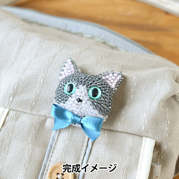 ビーズキット 『ビーズ編みの猫ブローチ ハチワレ BFK659』 MIYUKI ミユキ