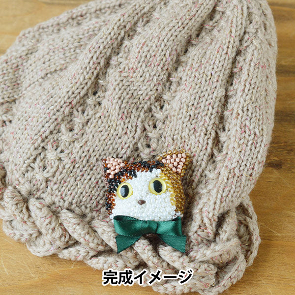 ビーズキット 『ビーズ編みの猫ブローチ 三毛猫 BFK660』 MIYUKI
